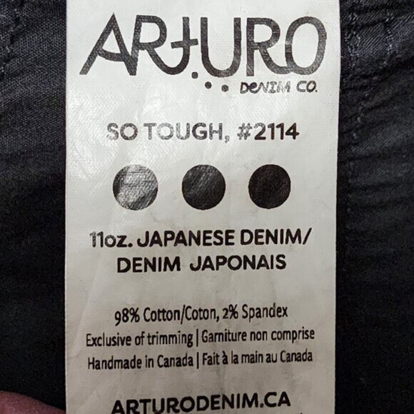 Arturo Denim Black Stretch Japanese Denim So Tough Skinny Jeans - Picture 8 of 8